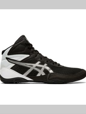 NEW ASICS men's matflex 6 shoes in black/silver Size 12.5